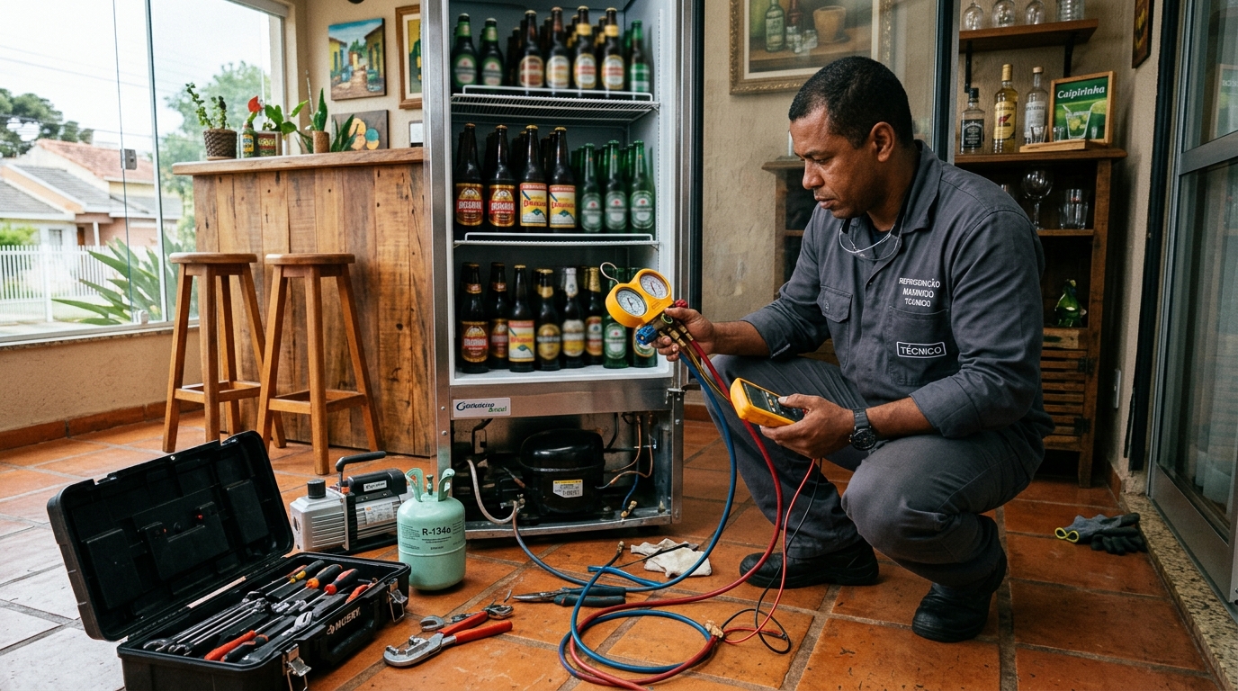 Técnico de conserto de cervejeira em residência em Cuiabá‑MT